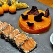 image-Tataki de saumon aux trois graines et purée automnale-